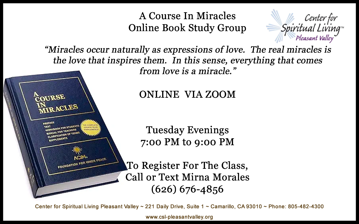 A Course in miracles Zoom class